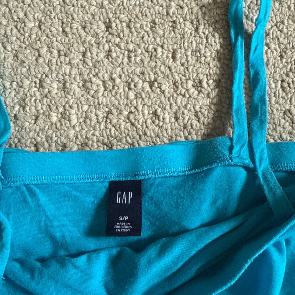 Tiered Ruffled Blue Tank Top - Picture 2 of 5